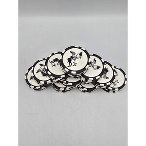 Unbranded Magician Poker Chips Set of 50 Black White Excellent Gaming Accessory